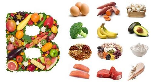 Vitamíny skupiny B v potravinách pro osteochondrózu prsu