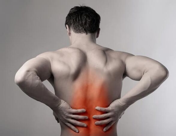 bolesti zad v důsledku spinální osteochondrózy